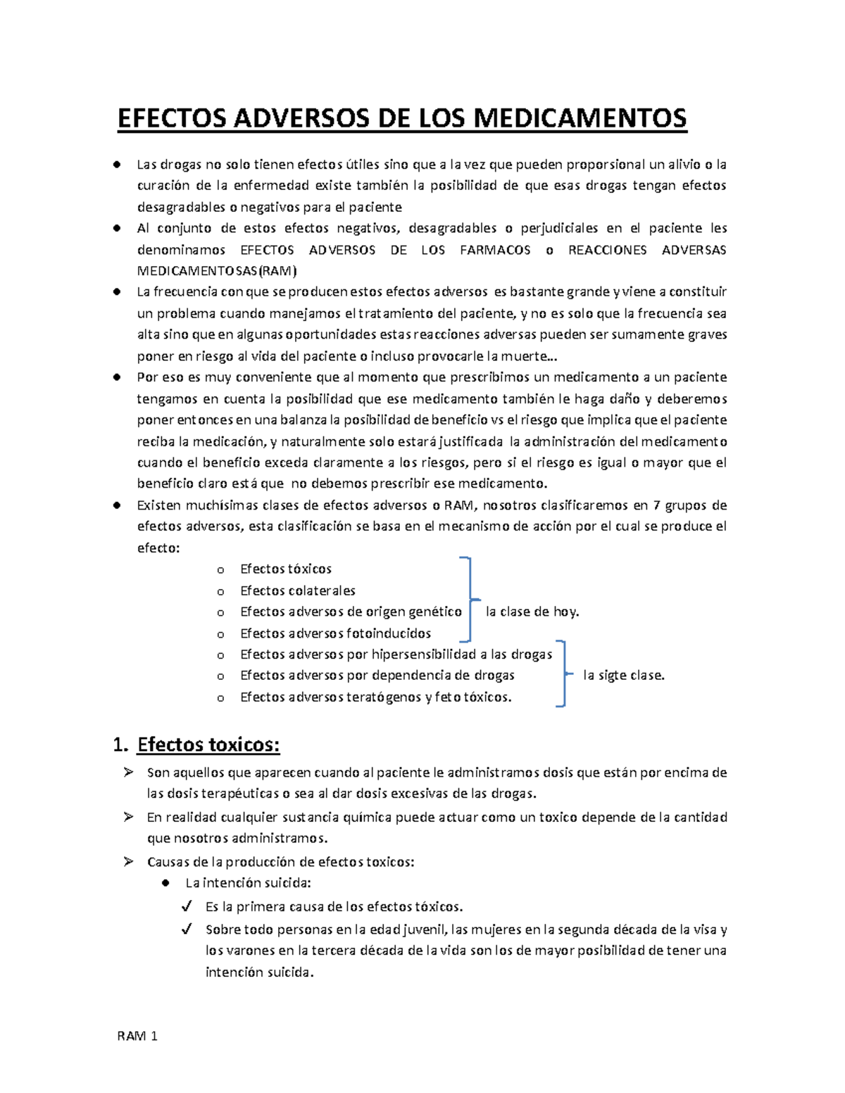 Ram Efectos Adversos De Lso Medicamentos I Efectos Adversos De Los Medicamentos Las Drogas No 8286