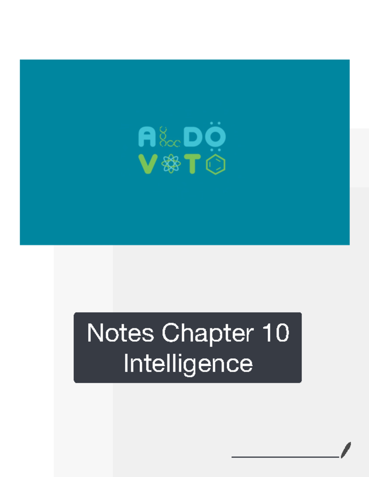 Ch. 10 Intelligence - PSYCH 2990 Lecture notes - Notes Chapter 10 ...