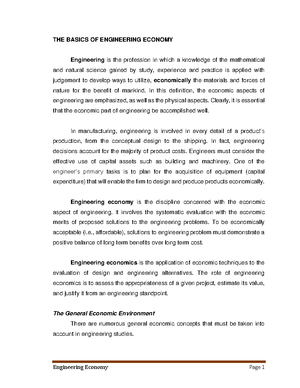 The Basics Of Engineering Economy Eecn41e Lpu Studocu