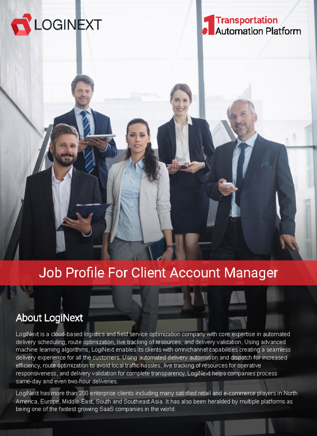 Client Account Manager JD Template Campus Recruitment - © 2020 LogiNext ...