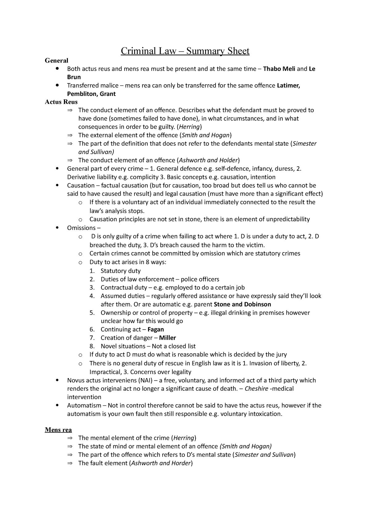 summary-sheet-criminal-law-summary-sheet-general-both-actus-reus