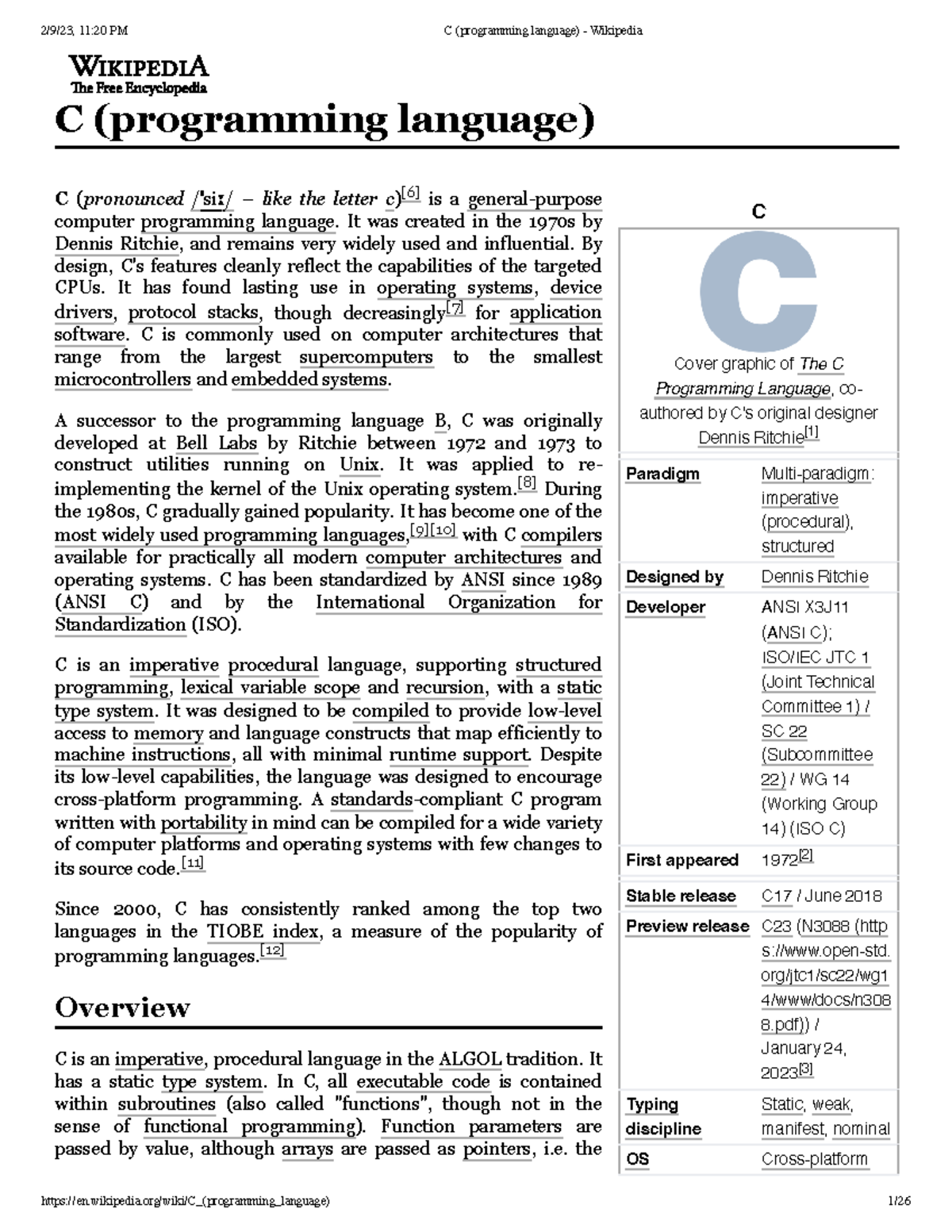 C Programming Language Pdf Notes