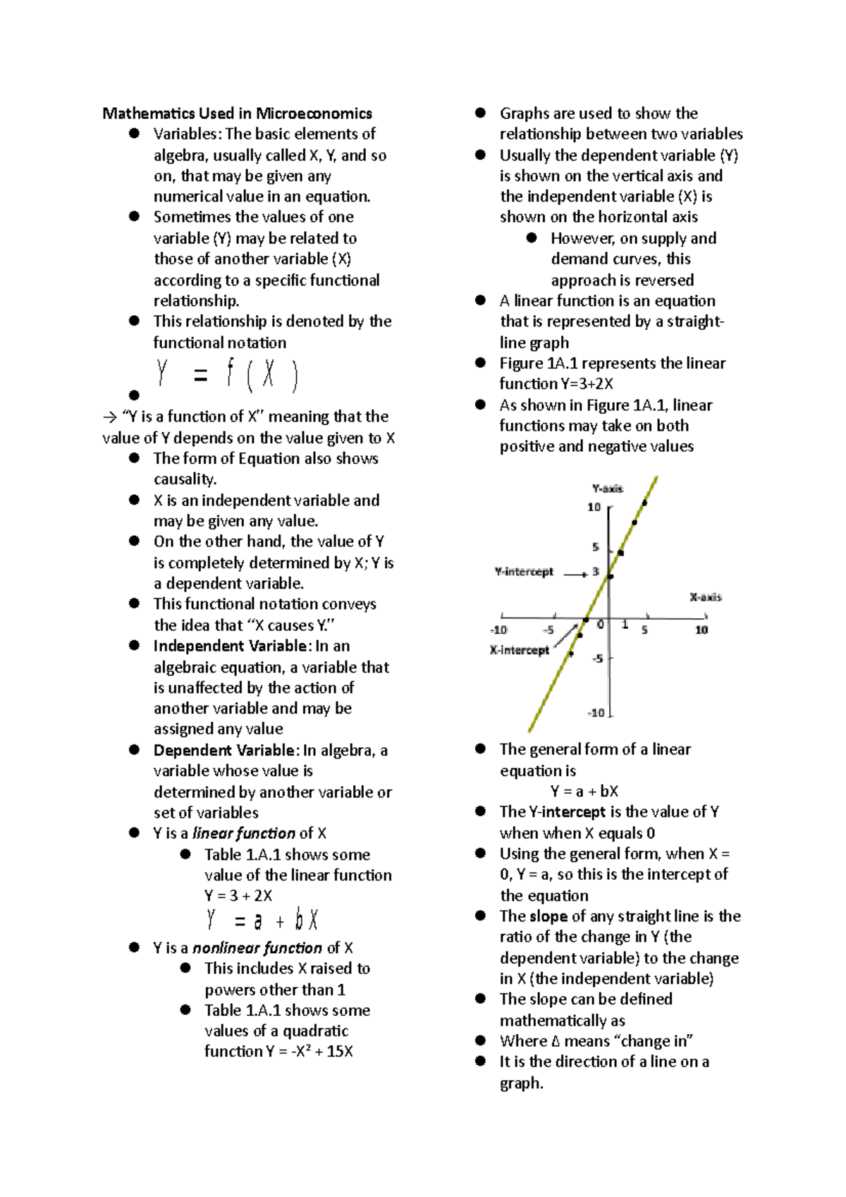 Chapter 2-3 MICRO ECONOMICS THEORY - Mathematics Used In Microeconomics ...