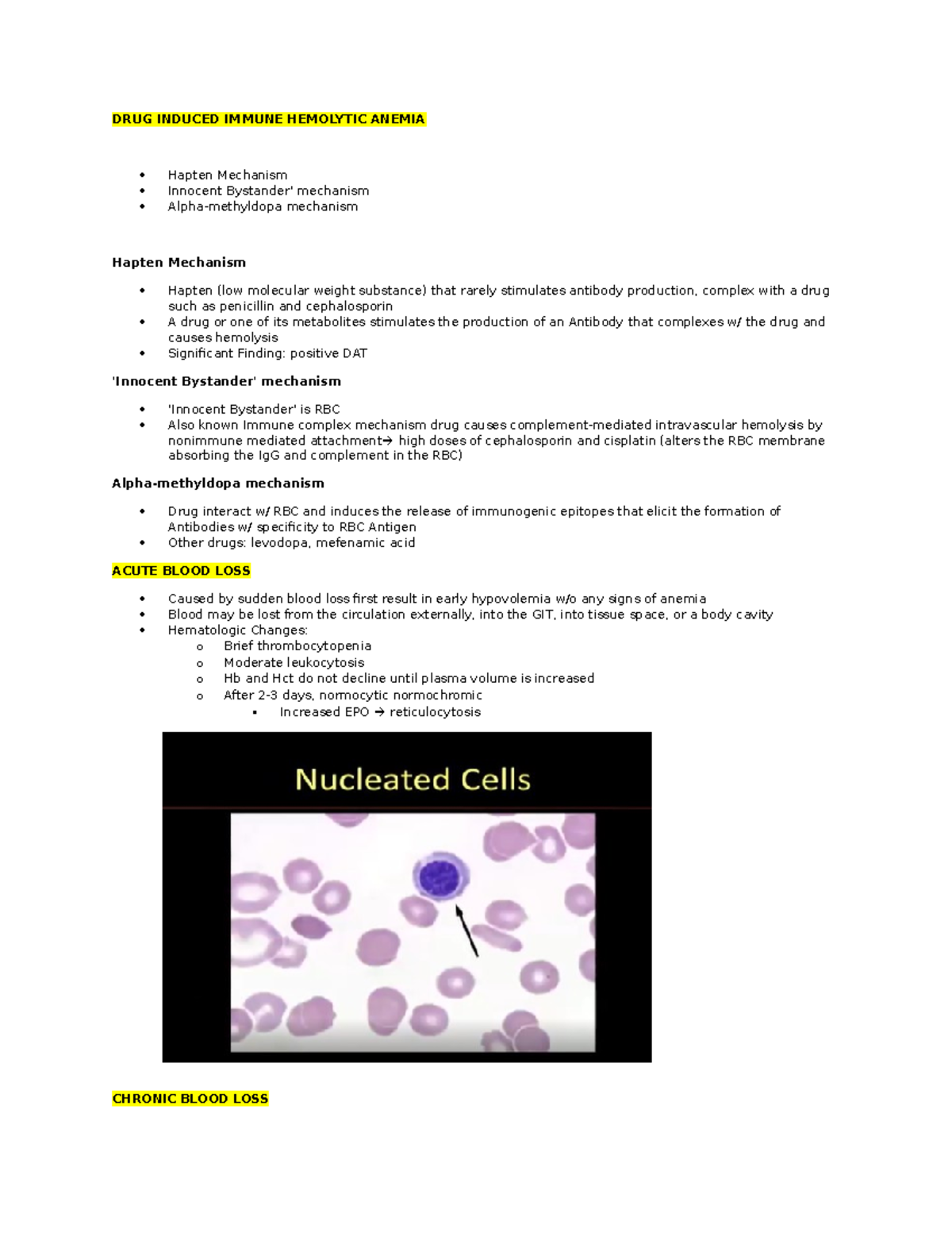 DRUG Induced Immune Hemolytic Anemia - DRUG INDUCED IMMUNE HEMOLYTIC ...