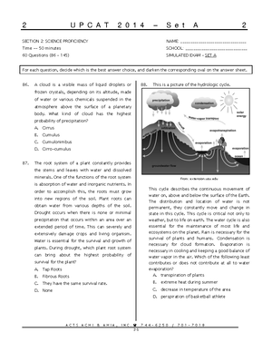 Upcat 2014 Simulated EXAM SET A Section 3 Mathematics Proficiency V - A ...