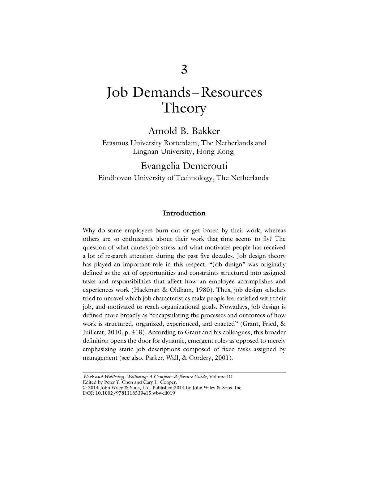 thesis on job demands