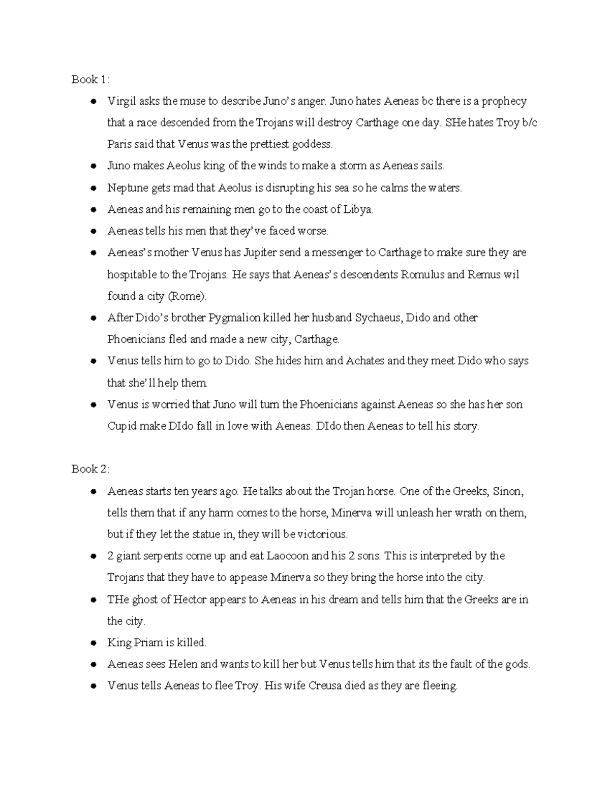 The Aeneid - Notes - Virgil asks the muse to describe Juno’s anger ...