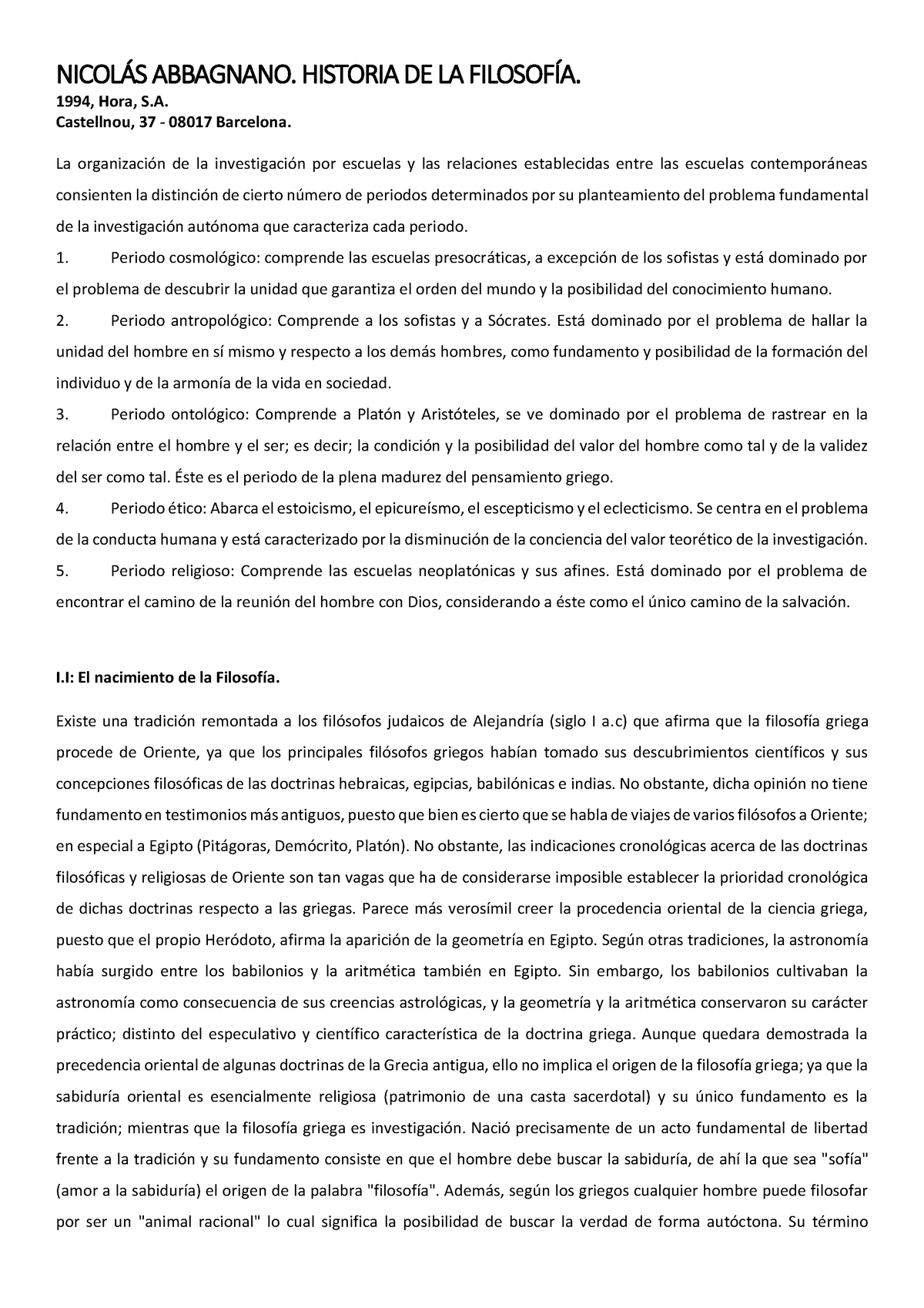 Nicolás Abbagnano Historia DE LA Filosofía PDF - NICOLÁS ABBAGNANO ...