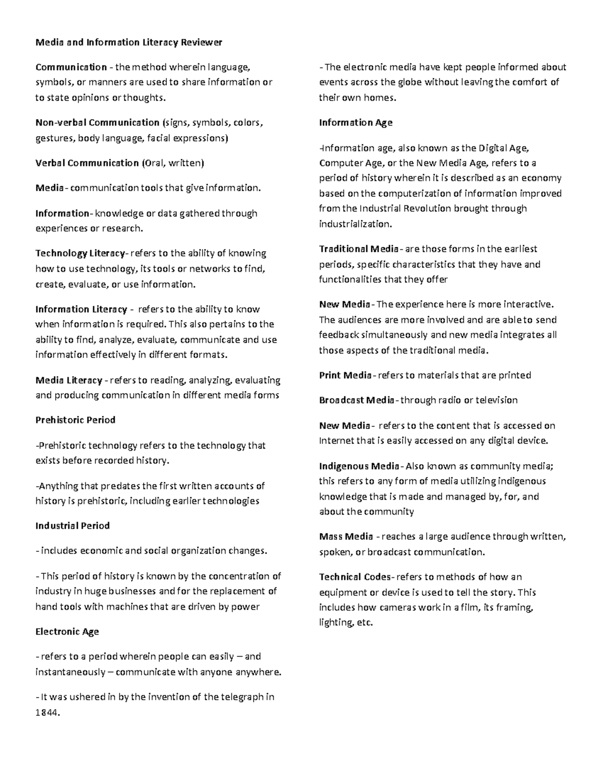 3Q-MIL- Reviewer - Media and Information Literacy Reviewer ...