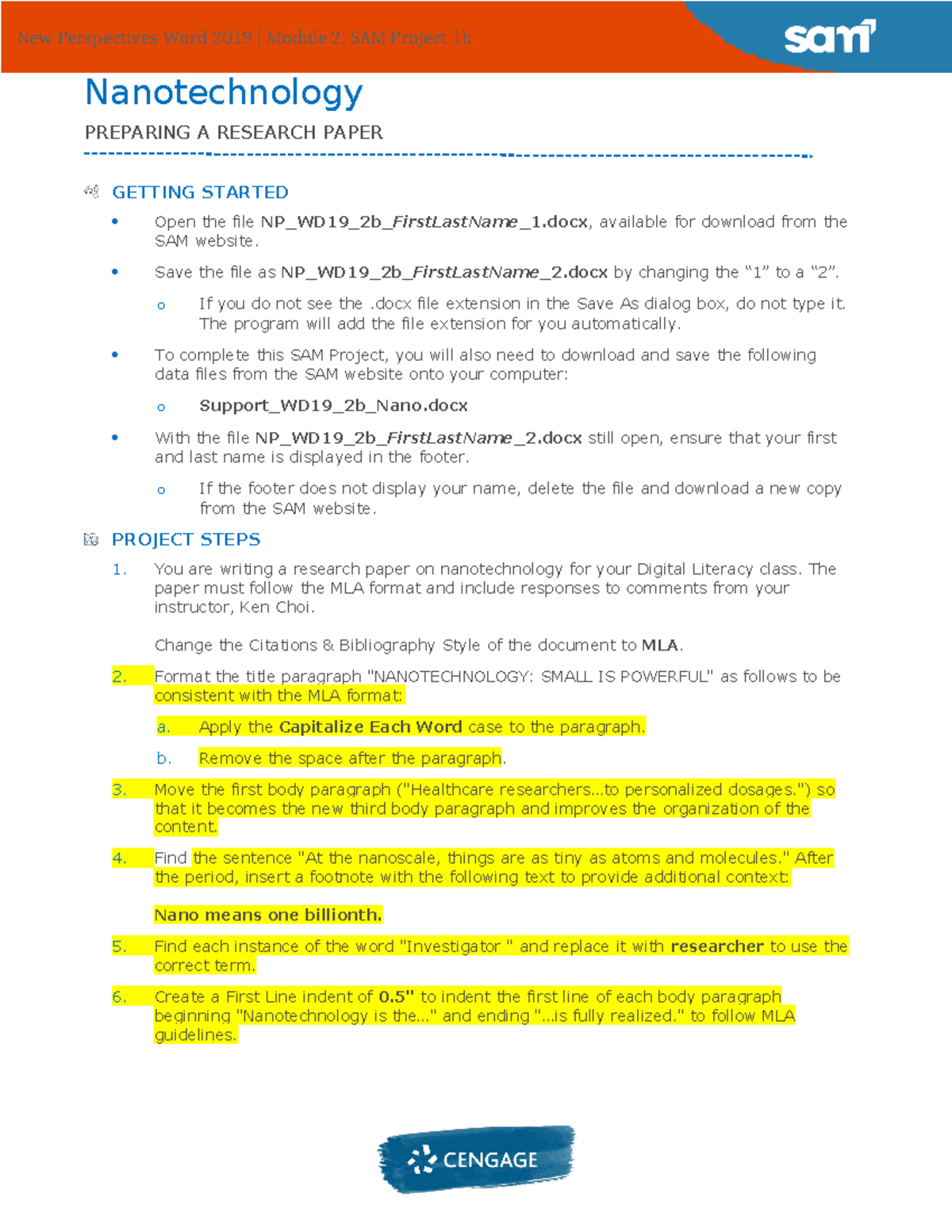 Instructions NP WD19 2b - Nanotechnology PREPARING A RESEARCH PAPER ...