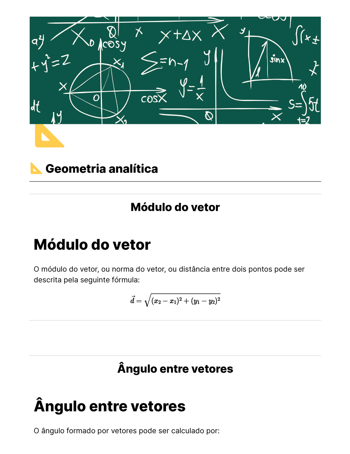 📐 Geometria Analítica Geometria Analítica Módulo Do Vetor Módulo Do Vetor O Módulo Do Vetor 2649