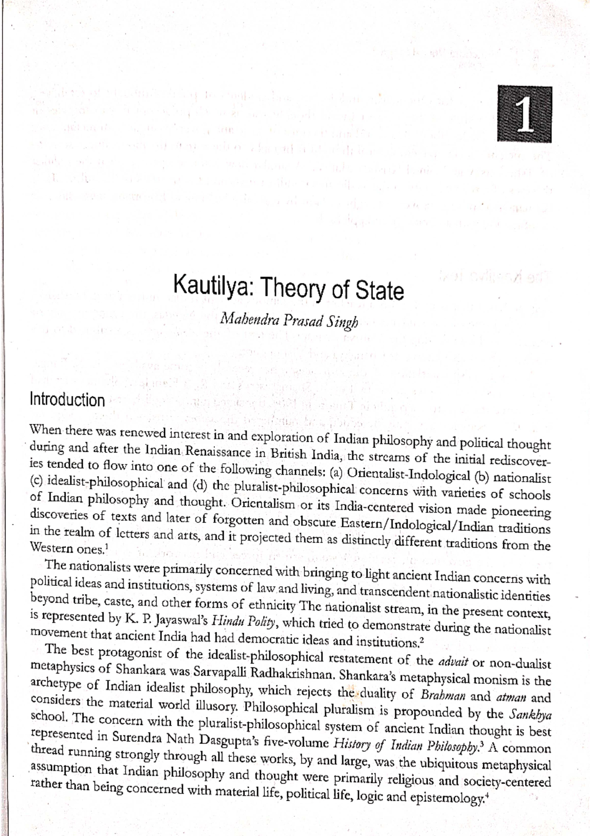 Ancient Indian Political Thought