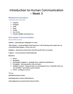Relationships (CMN 101) - Intro to Human Communication – Week 5 ...