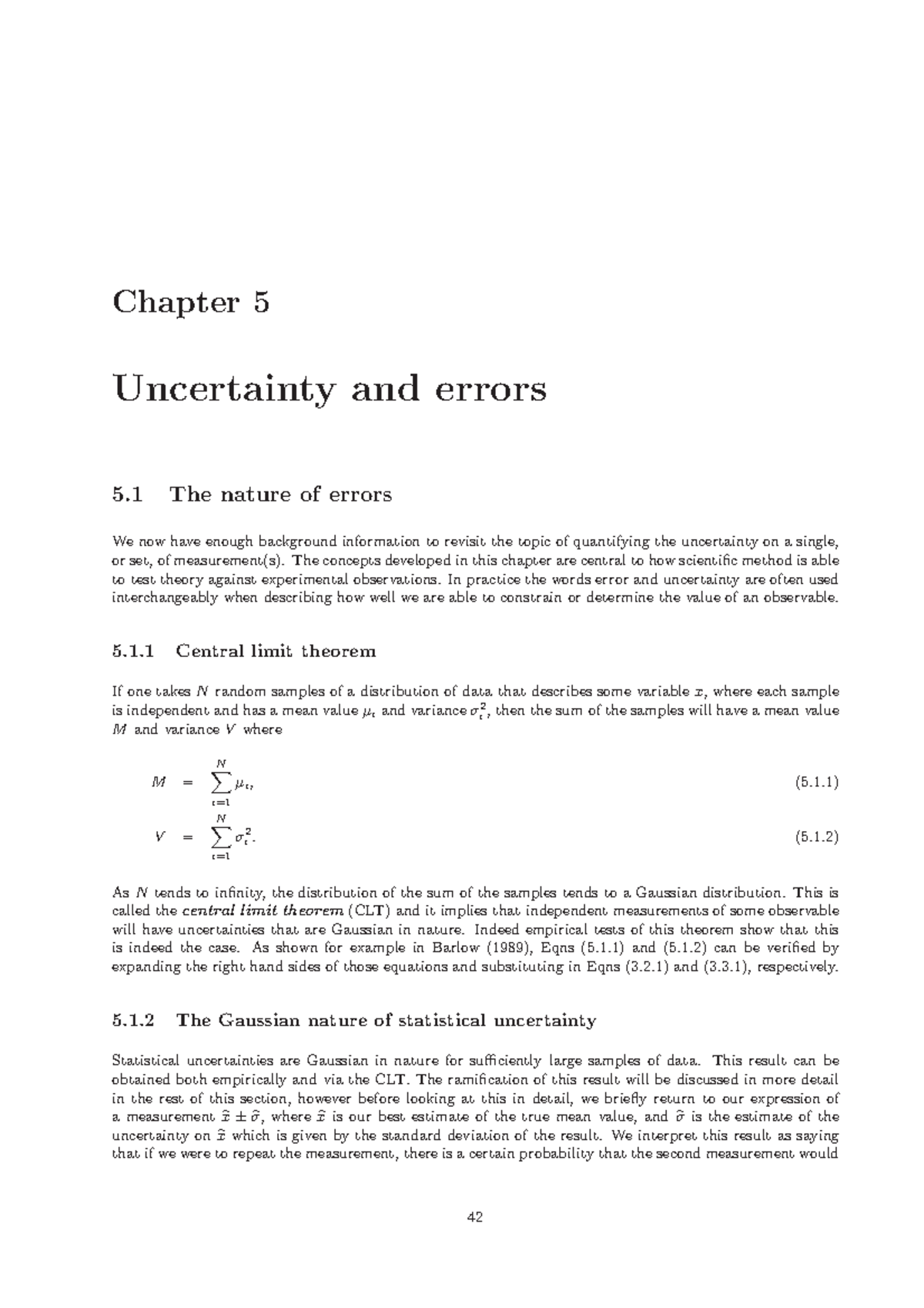 SPA6328 2017-2018 Lecture Notes 5 - Uncertainty and errors - Chapter 5 ...