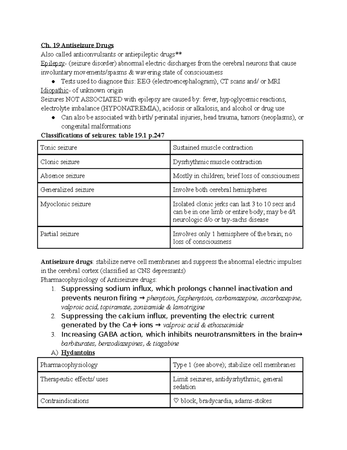 Ch. 19 Antiseizure Drugs - Ch. 19 Antiseizure Drugs Also Called ...