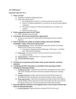 Accounting Test 2 Study Guide - Accounting Test 2 Chapters 5, 6 And 7 ...