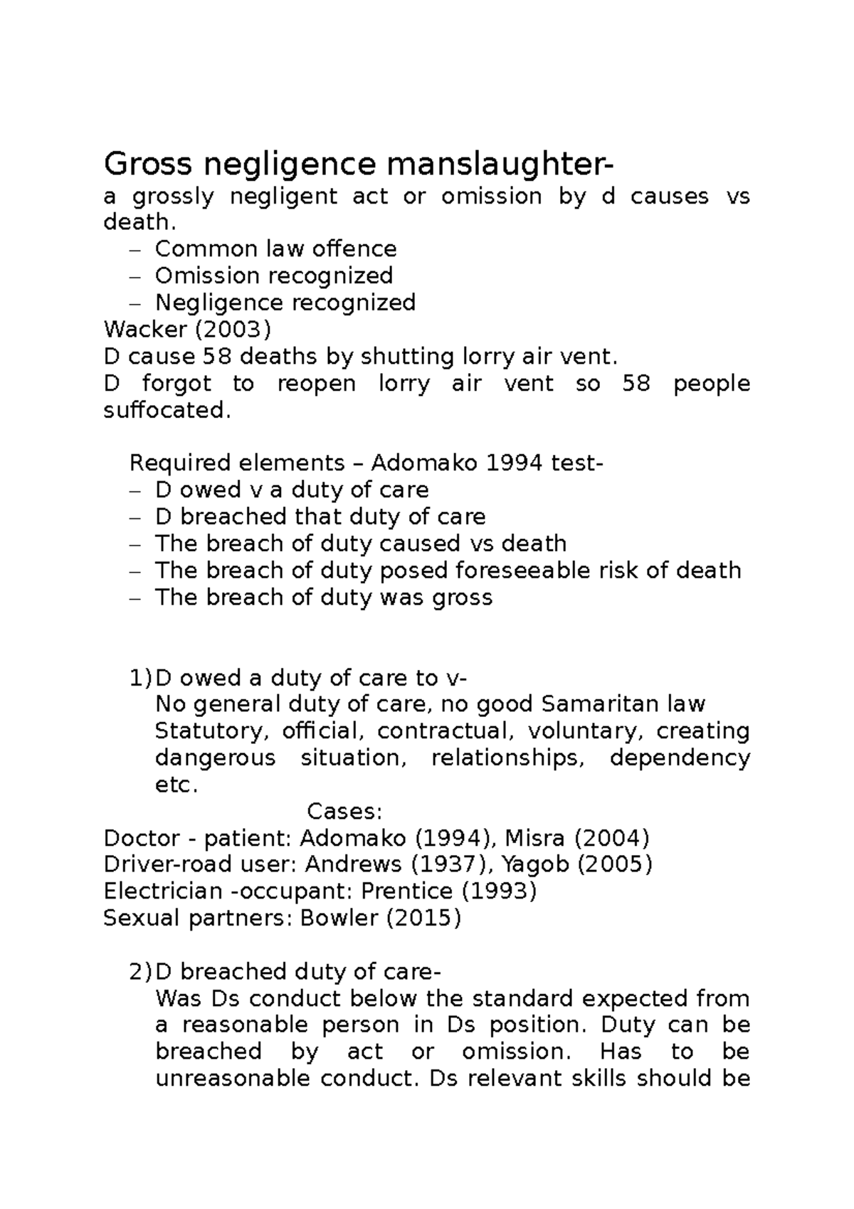 gross-negligence-manslaughter-common-law-ofence-omission-recognized