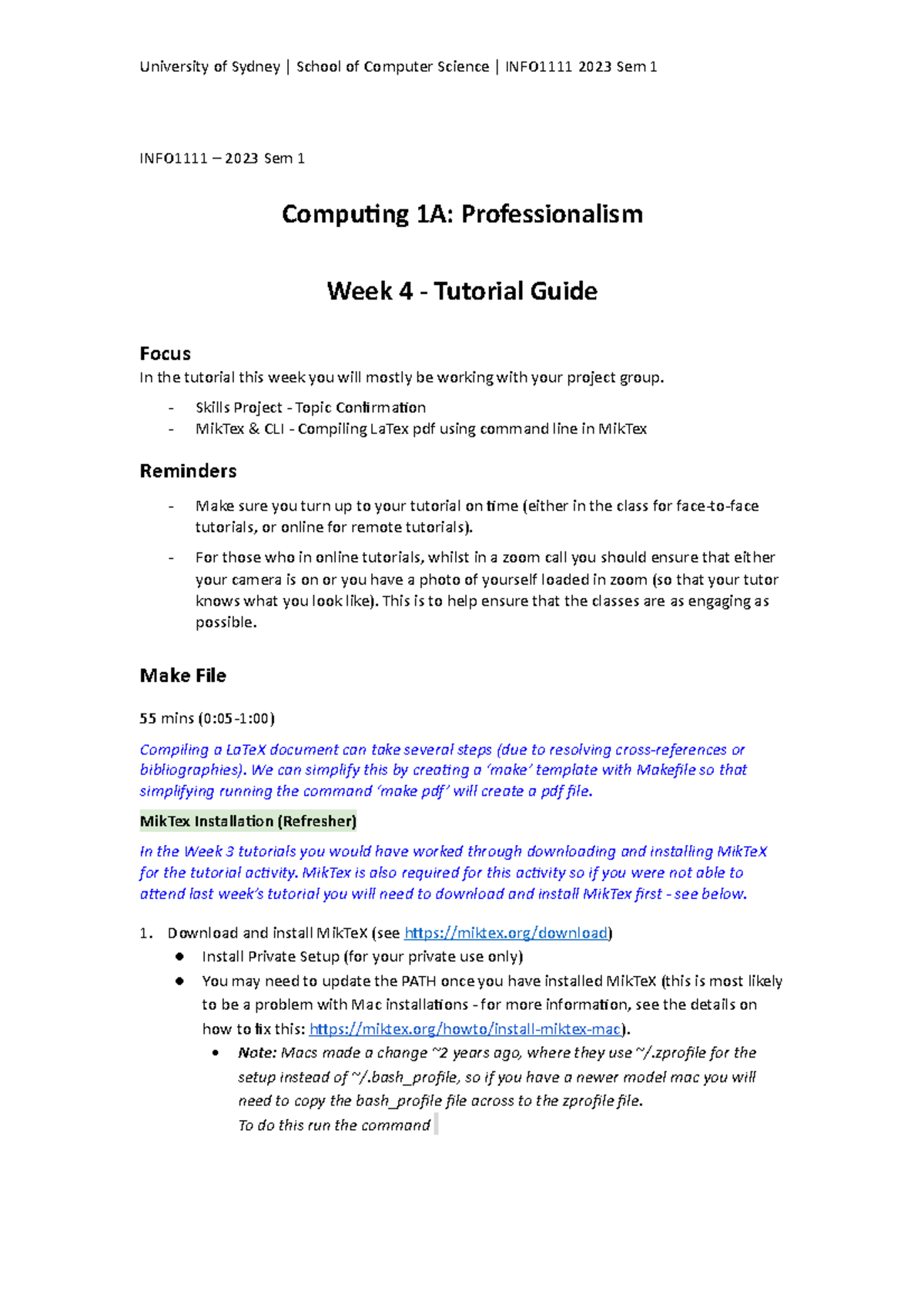 INFO1111 2023-S1 Tutorial Week 4 (Students) - INFO1111 – 2023 Sem 1 ...