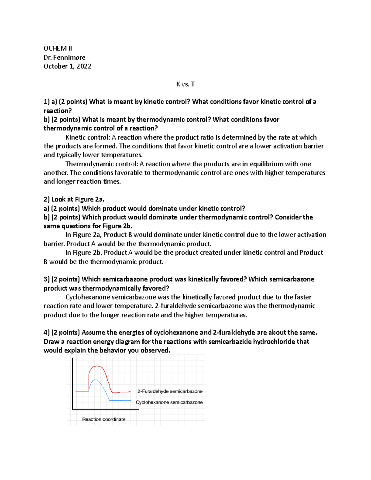 Ochem II K Vs.T Lab - Organic Chemistry II Lab Work - OCHEM II Dr ...