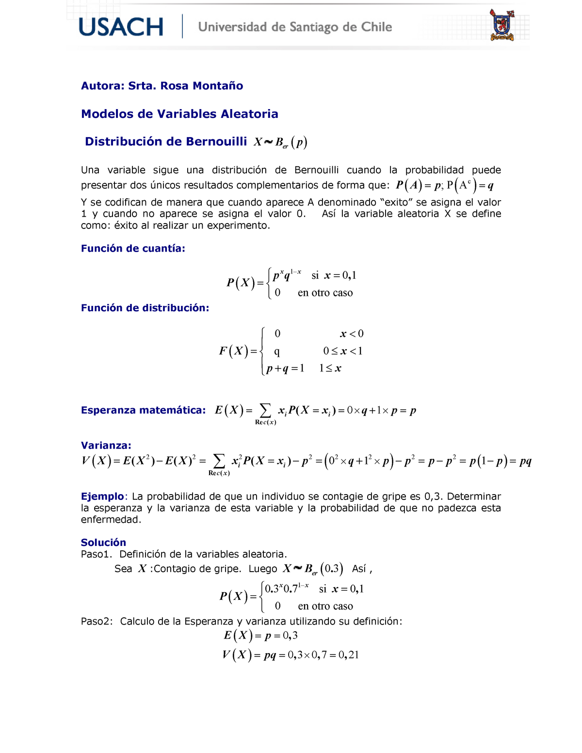 Modelos De Variable Aleatoria Discretas Studocu