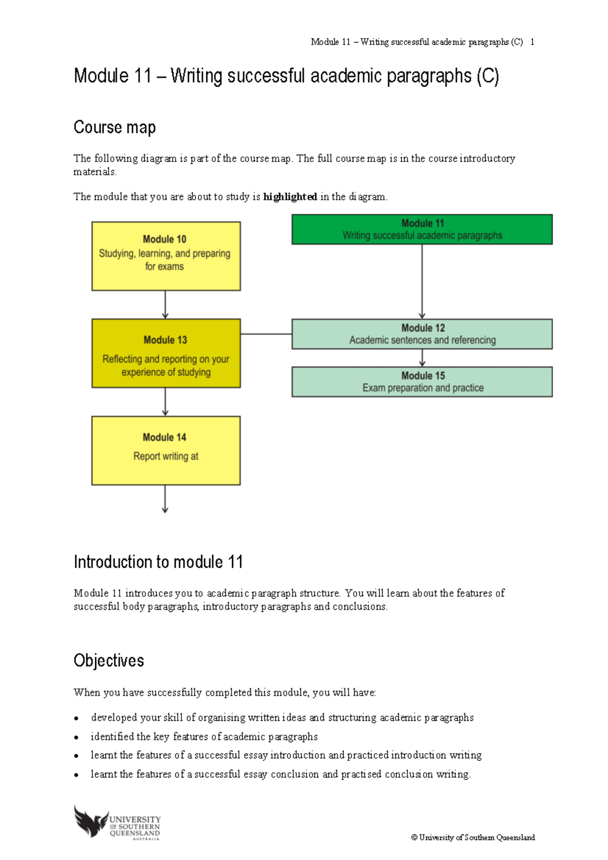 Module 11 Writing academic paragraphs 12-1-15 - Module 11 Writing ...