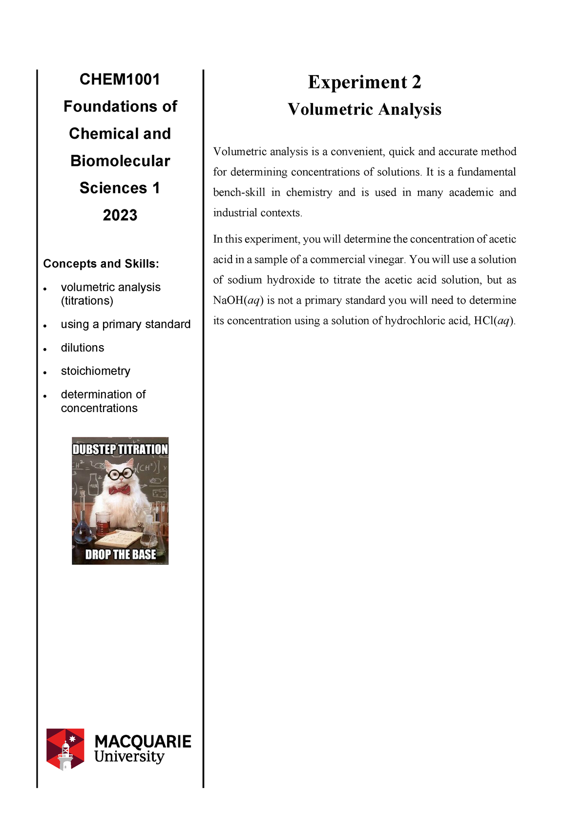 jotter chemistry matriculation experiment 2