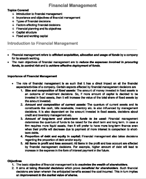 FM MCQS BBA IV - Financial management mcq question - Financial ...