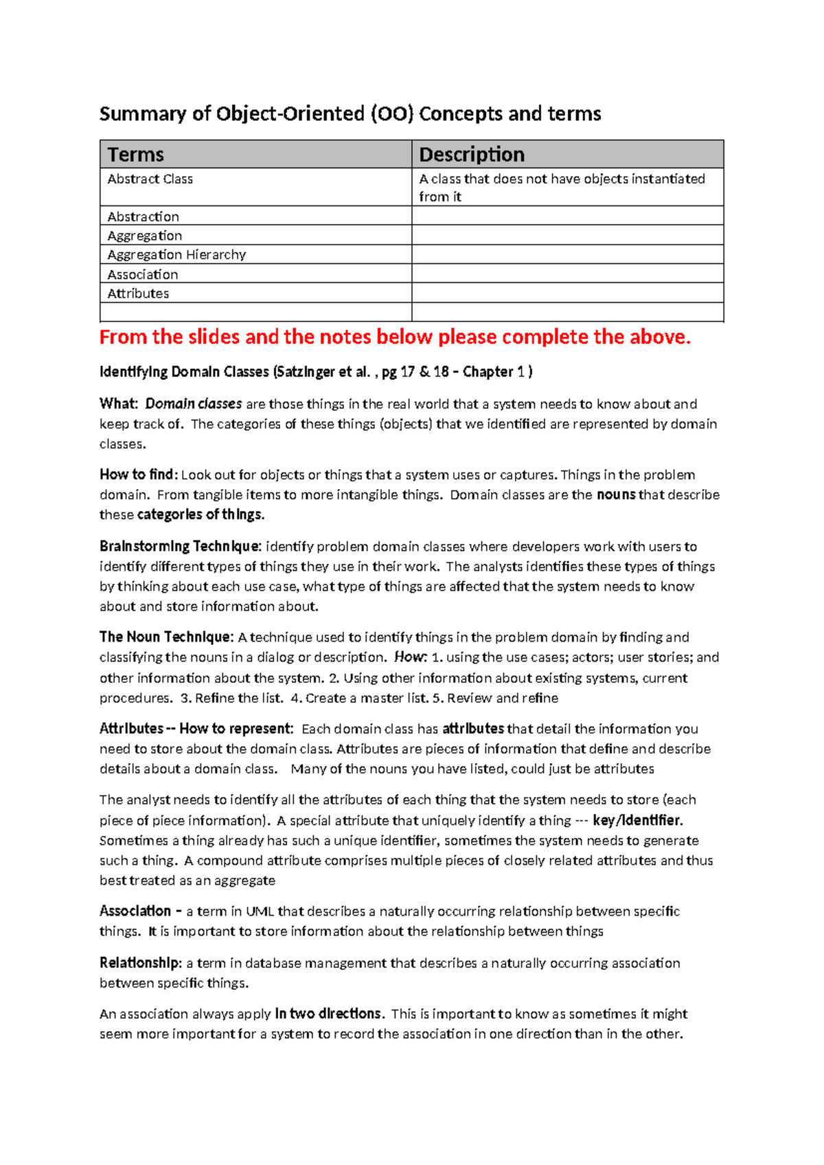 Scott Ambler OO terminology - Summary of Object-Oriented (OO) Concepts ...