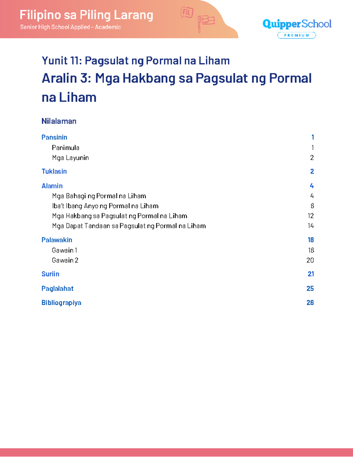 SG FPL 11 12 Q2 1103 Mga Hakbang Sa Pagsulat Ng Pormal Na Liham - Yunit ...