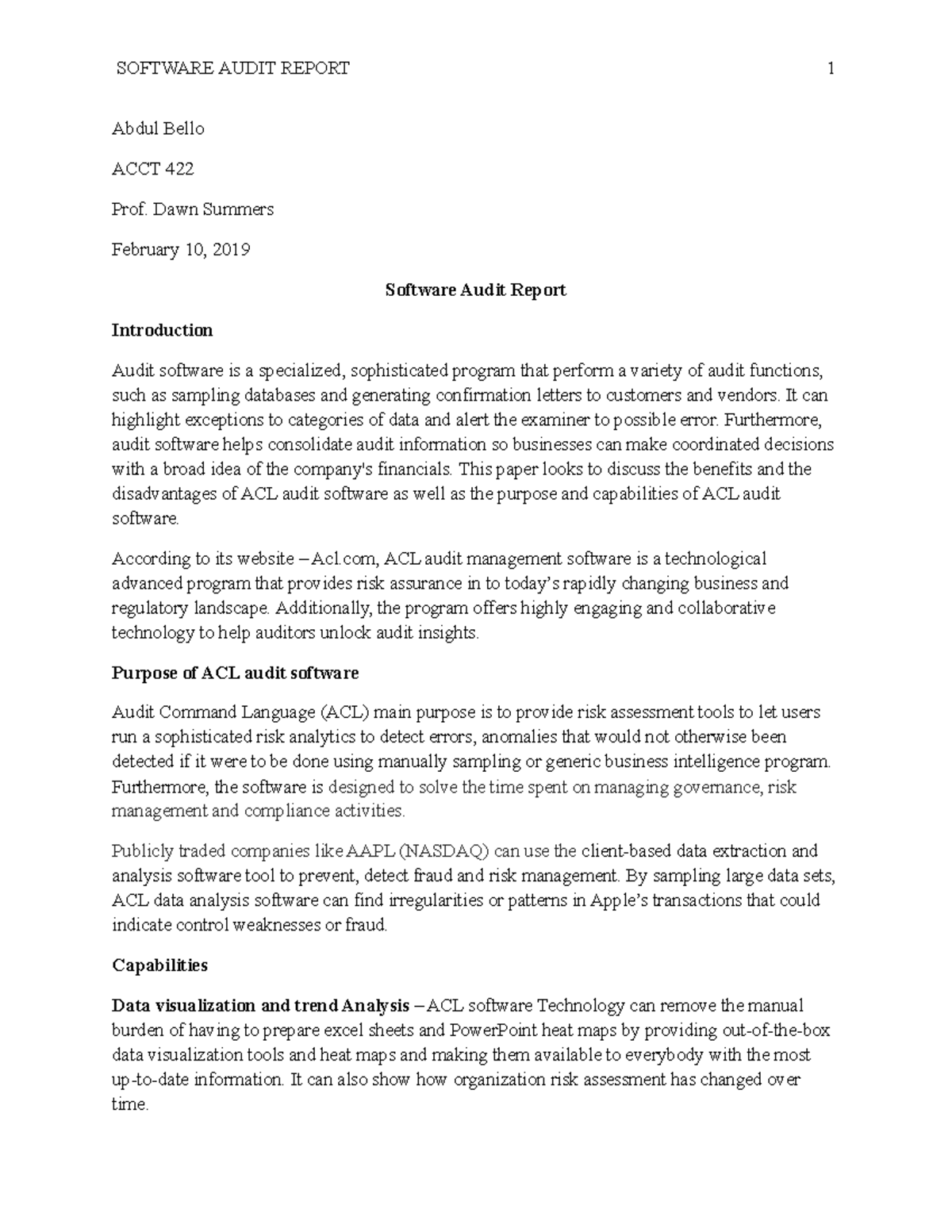 acl audit software advantages and disadvantages