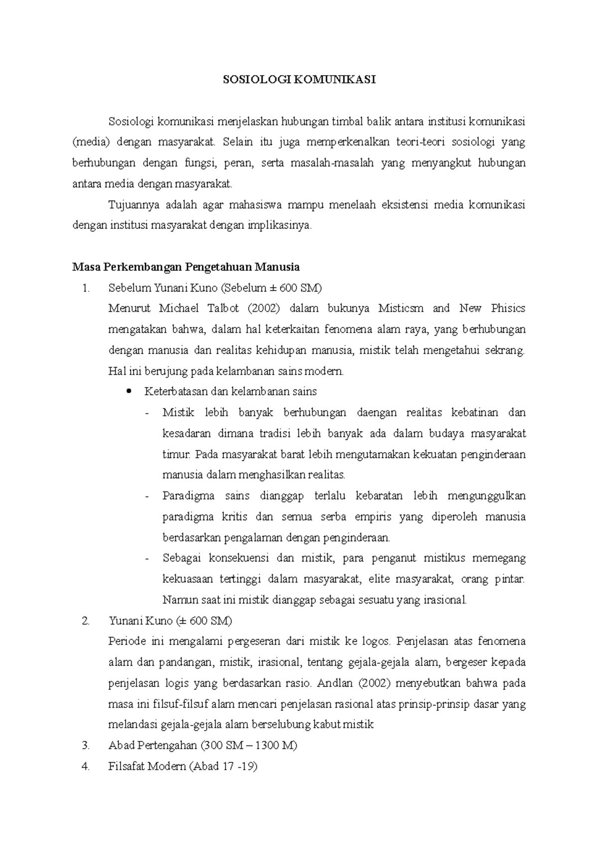 Sosiologi Komunikasi SOSIOLOGI KOMUNIKASI Sosiologi komunikasi