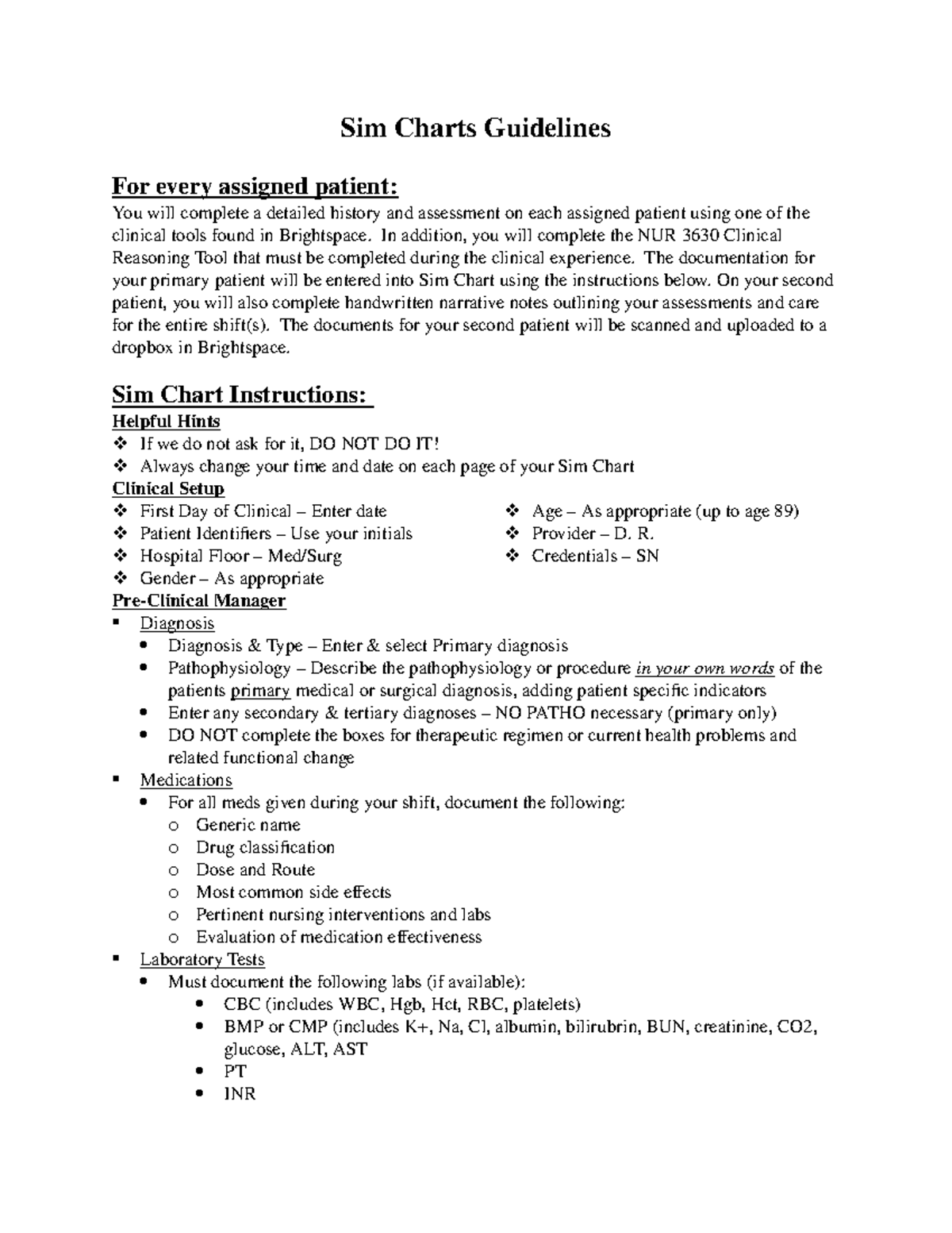 Sim Chart Guidelines Updated 818 Sim Charts Guidelines For every