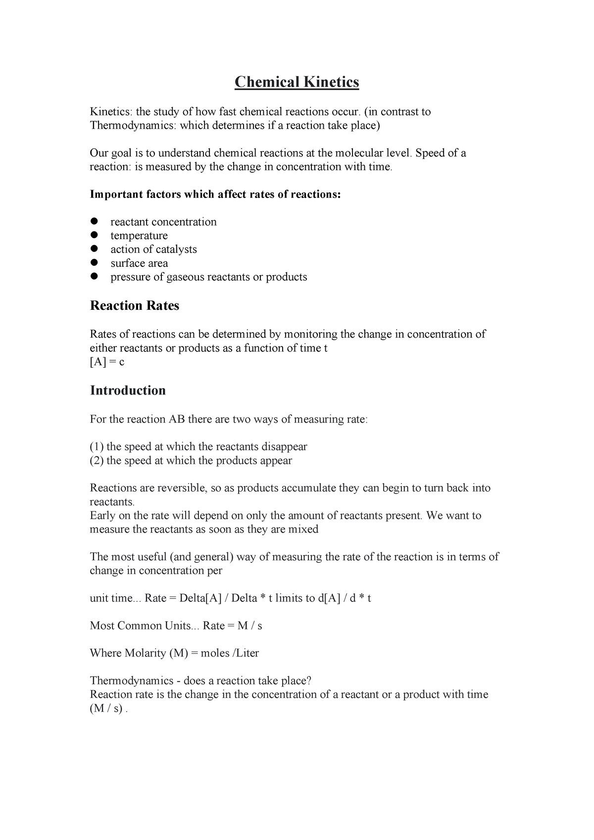 case study questions from chemical kinetics