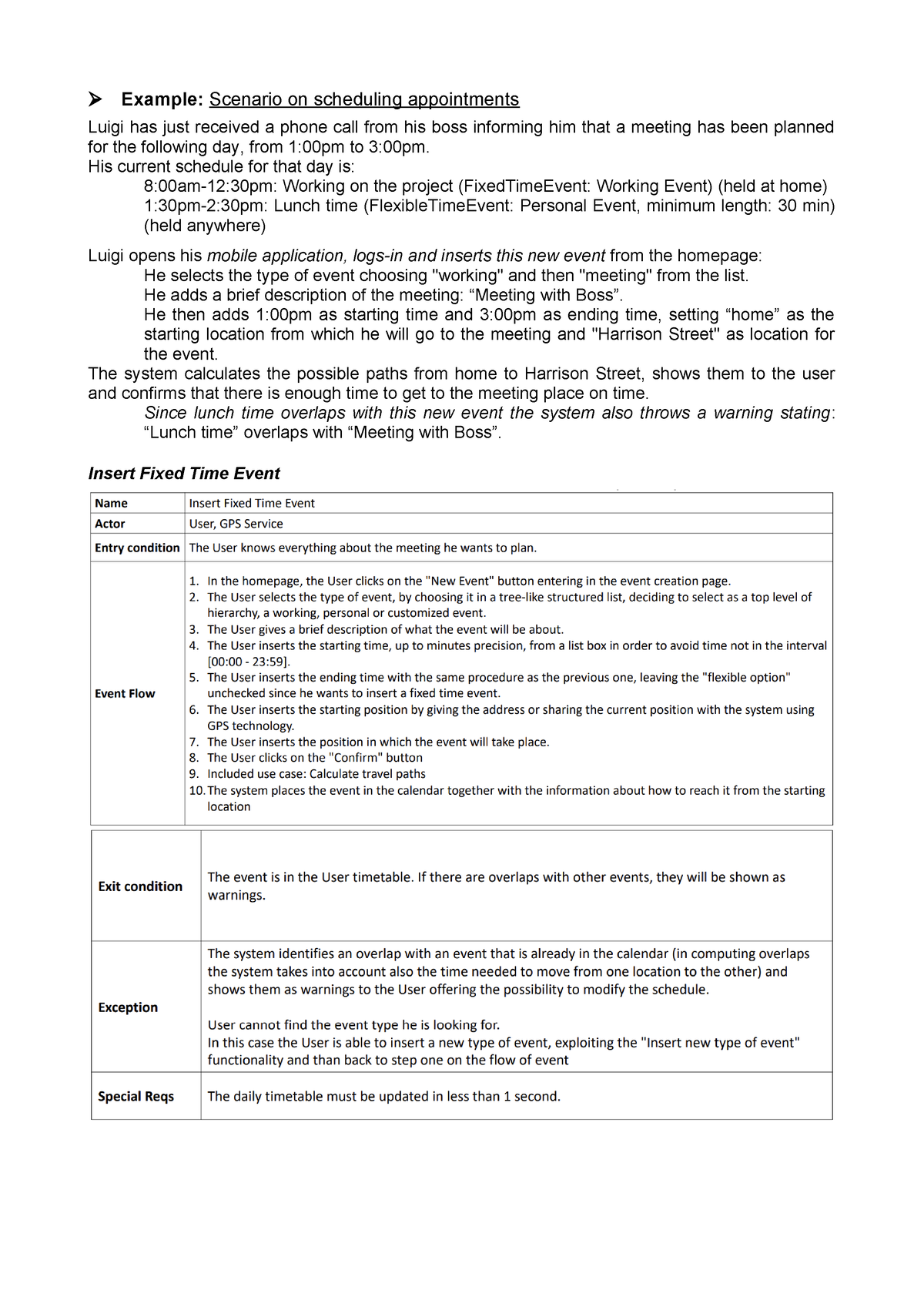 SE2 Cheat Sheet - Example: Scenario On Scheduling Appointments Luigi ...