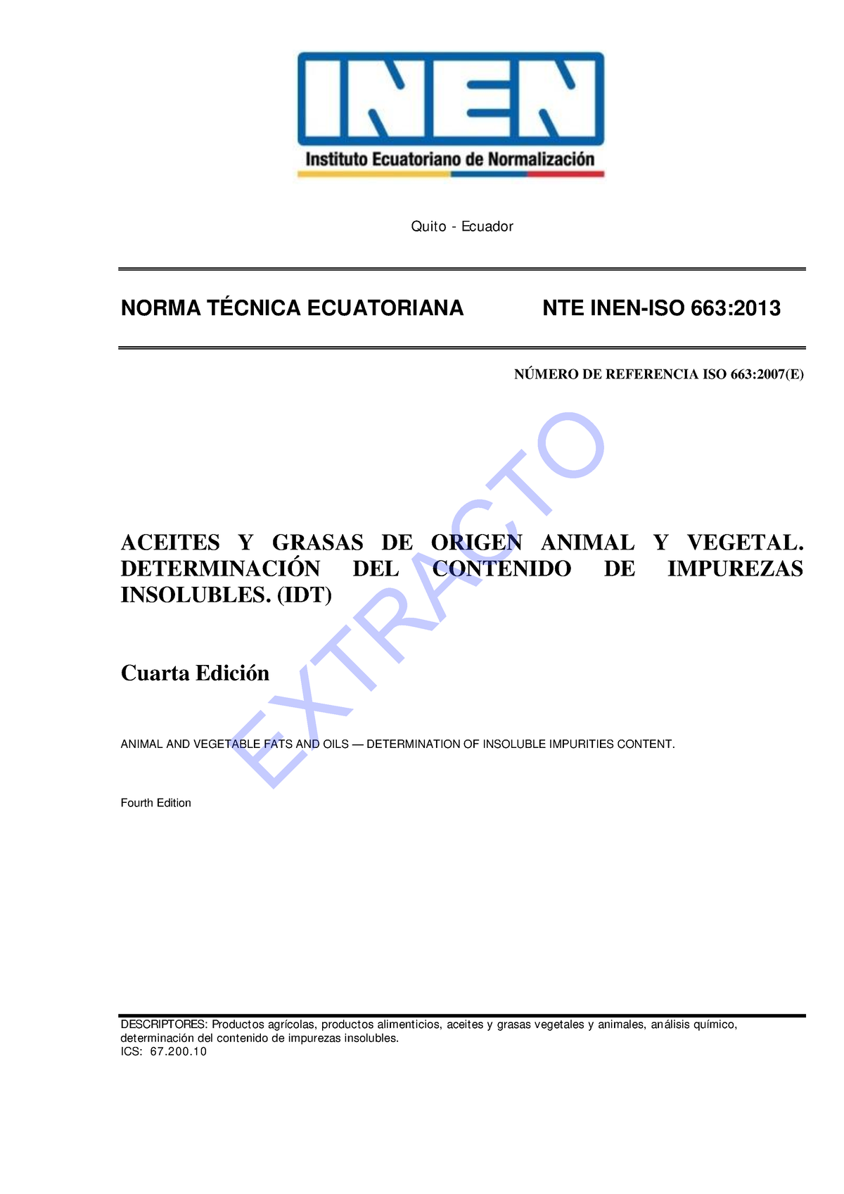 Casos Quito Ecuador Norma T Cnica Ecuatoriana Nte Inen Iso N Mero De