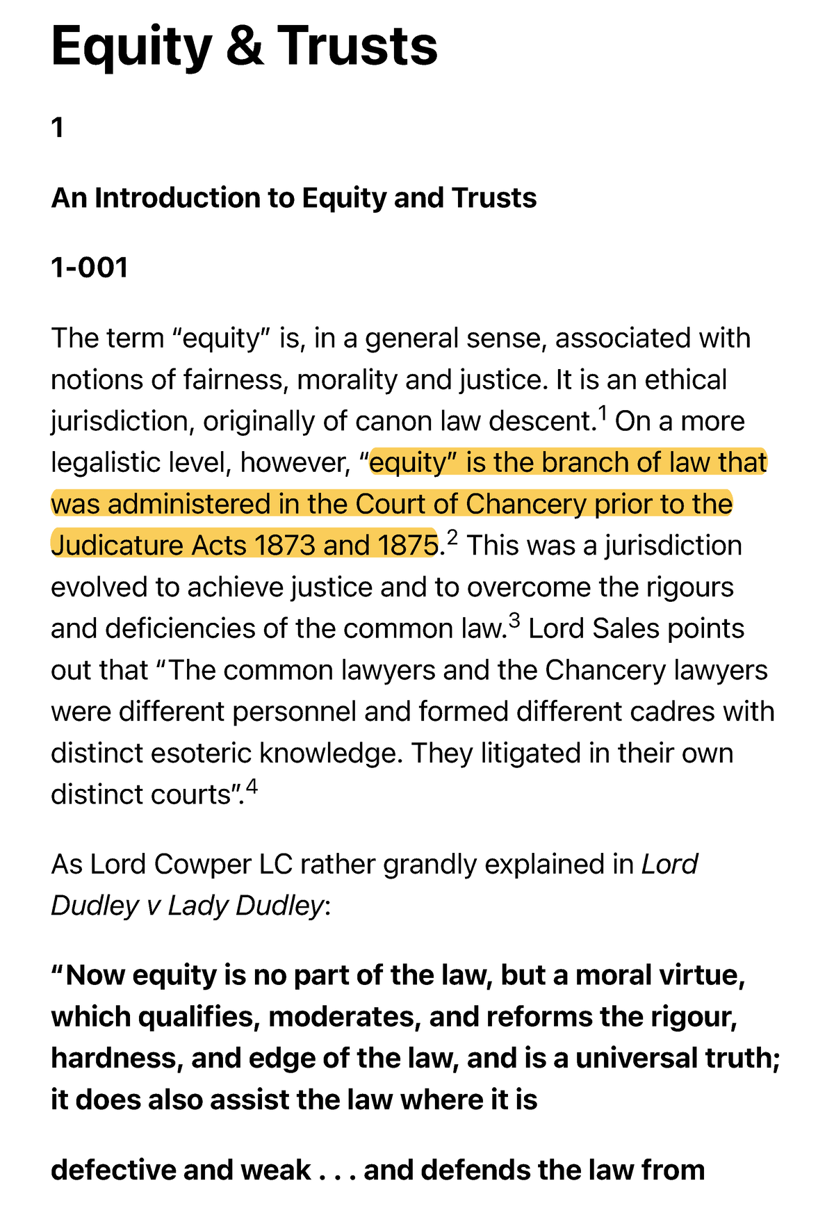 Chapter One - Company Law - Equity & Trusts 1 An Introduction To Equity ...