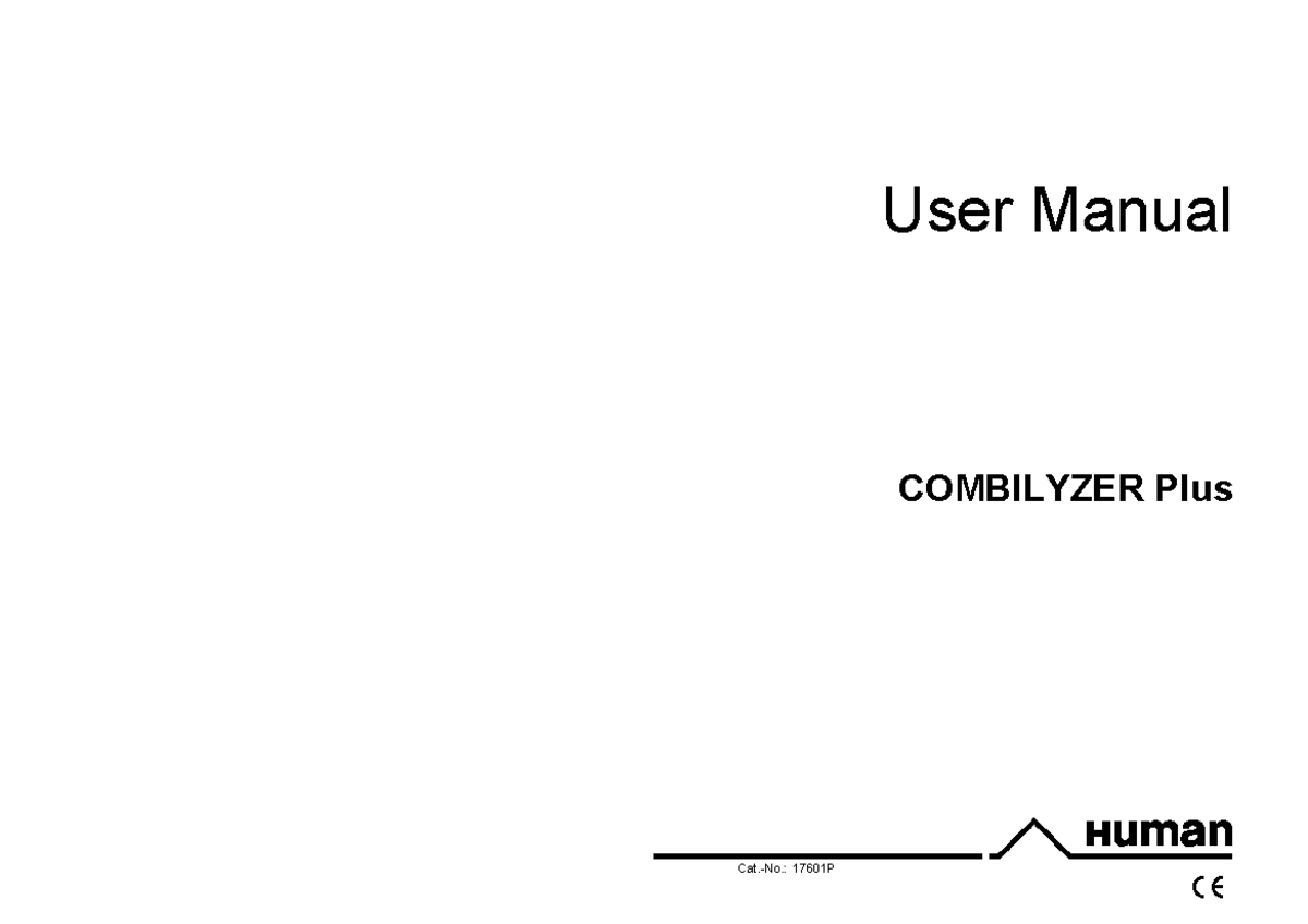 Human Combilyzer Plus User Manual - Cat.-No.: 17601P User Manual ...