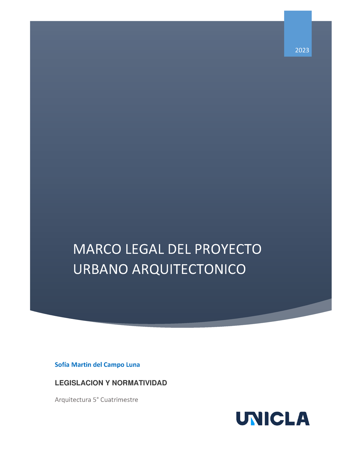 Marco Legal Del Proyecto Urbano Arquitectónico - MARCO LEGAL DEL ...