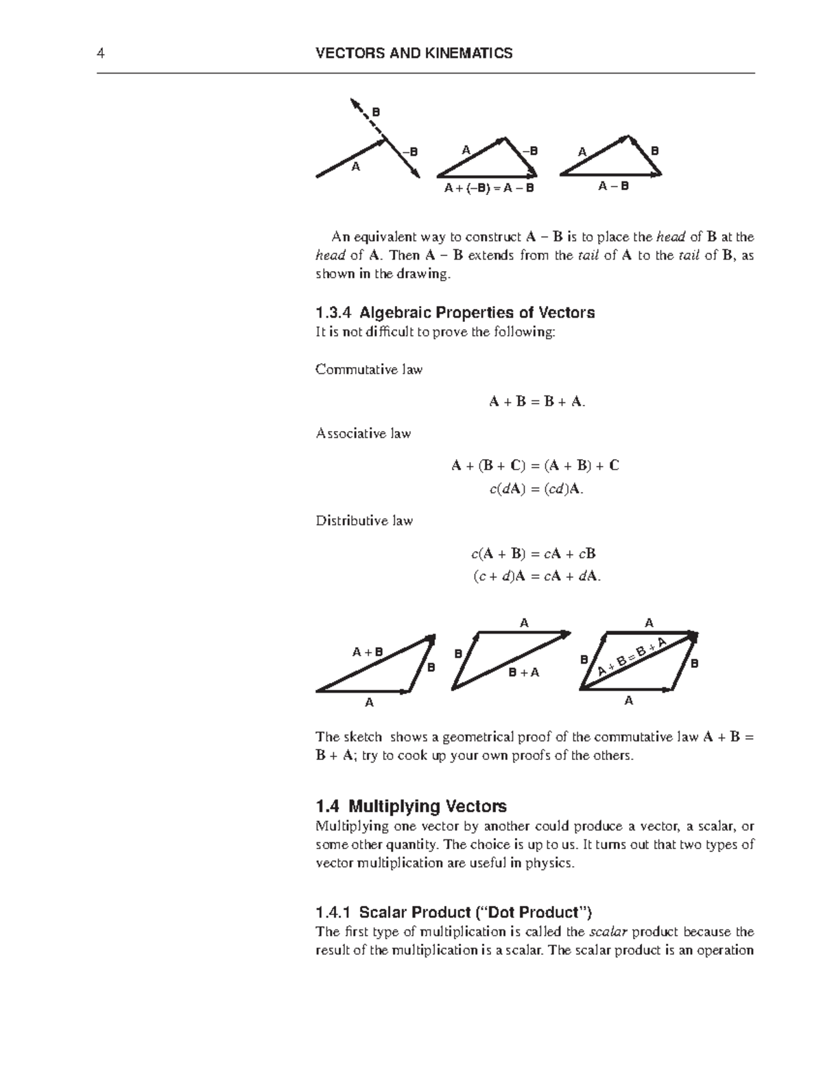 Text notes from mechanics study material - 4 VECTORS AND KINEMATICS A B ...