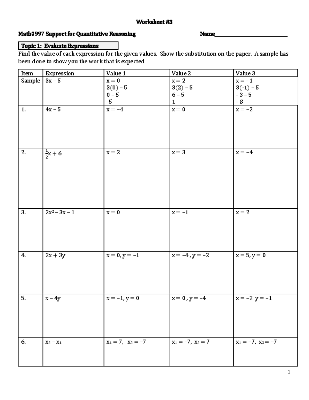 quantifying predictability common core algebra i homework