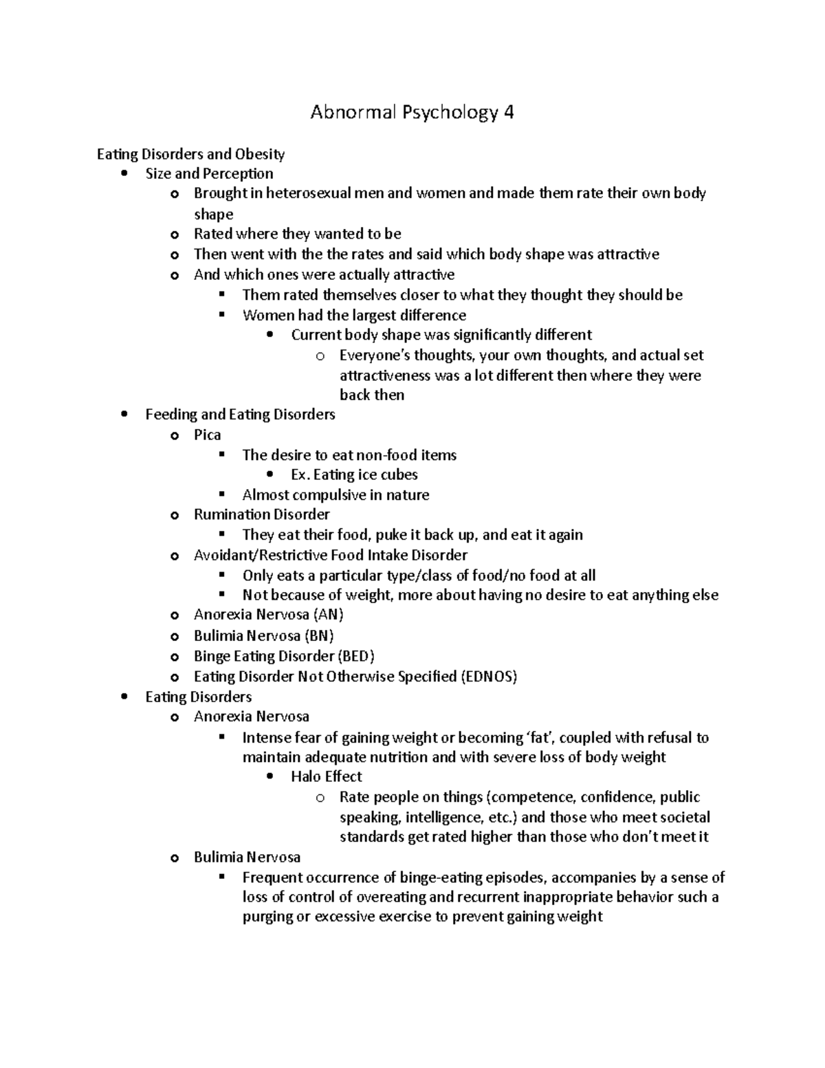 Abnormal Psychology 4 - Lecture notes Unit 4 - Abnormal Psychology 4 ...