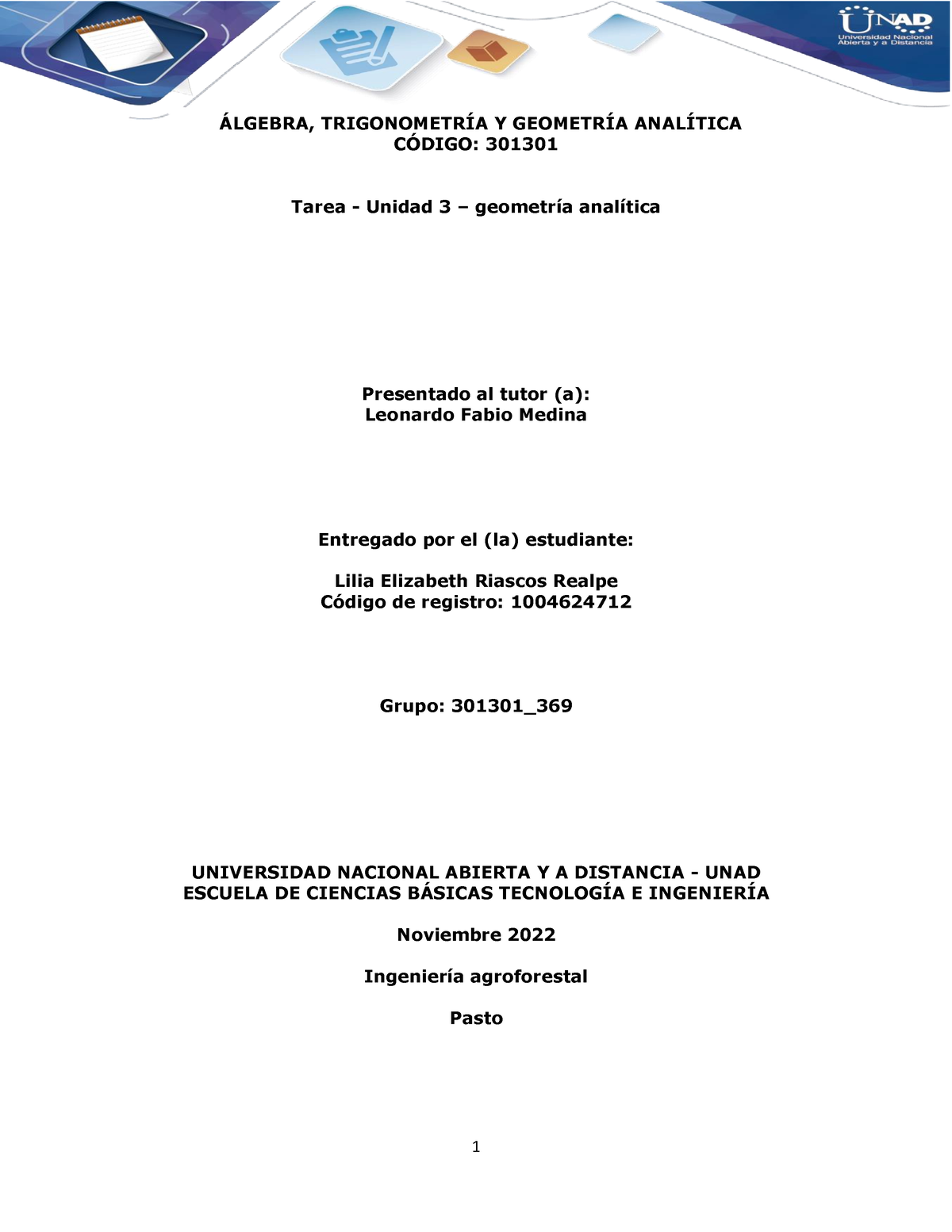 Algebra Tarea 3 301301 369 - ¡LGEBRA, TRIGONOMETRÕA Y GEOMETRÕA ...