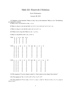 Hw4sol - Solutions to homework assignment 4 - Math 323: Homework 4 ...