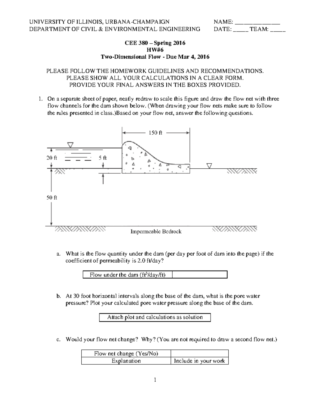 CEE380 HW06 S16 - HW6 - DEPARTMENT OF CIVIL & ENVIRONMENTAL ENGINEERING ...