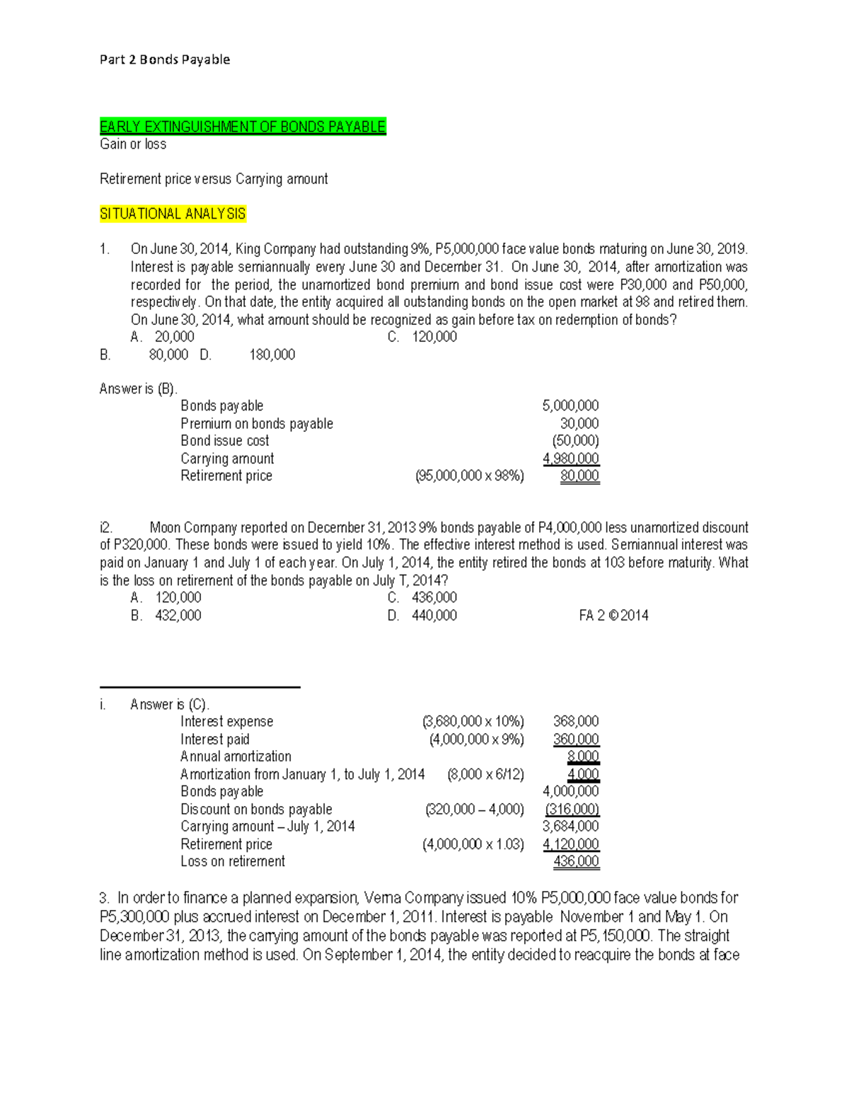 Part 2 Bonds Payable - Int Acc - Part 2 Bonds Payable EARLY ...