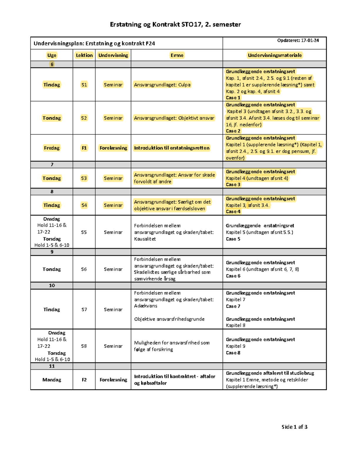 E&K - Undervisningsplan F20 - 15-04-2020 - Undervisningsplan ...