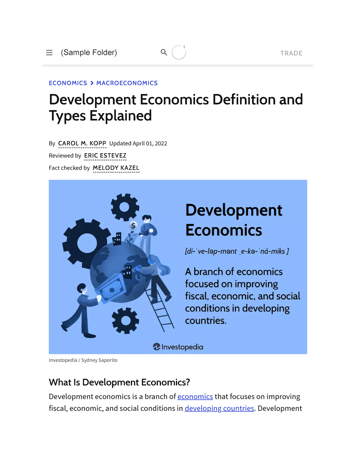 Development Economics Definition And Types Explained - ECONOMICS ...