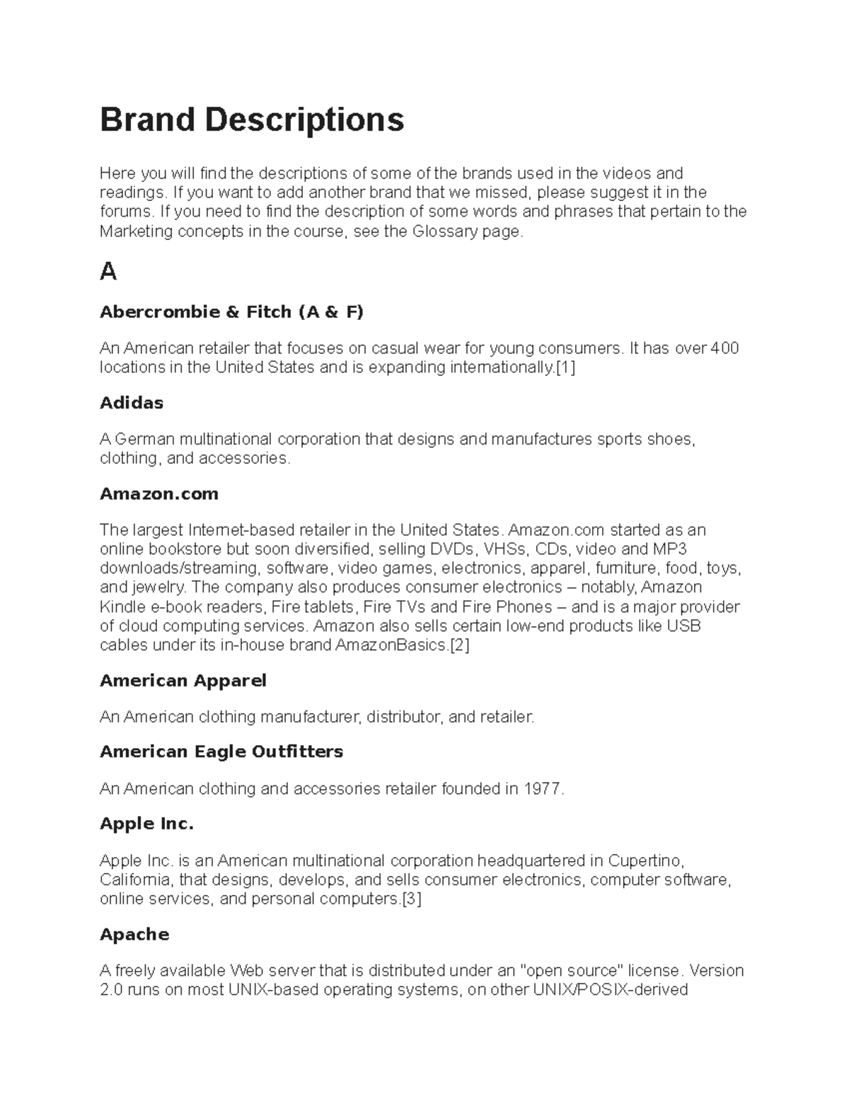MKT318m Brand Description - Brand Descriptions Here you will find the ...