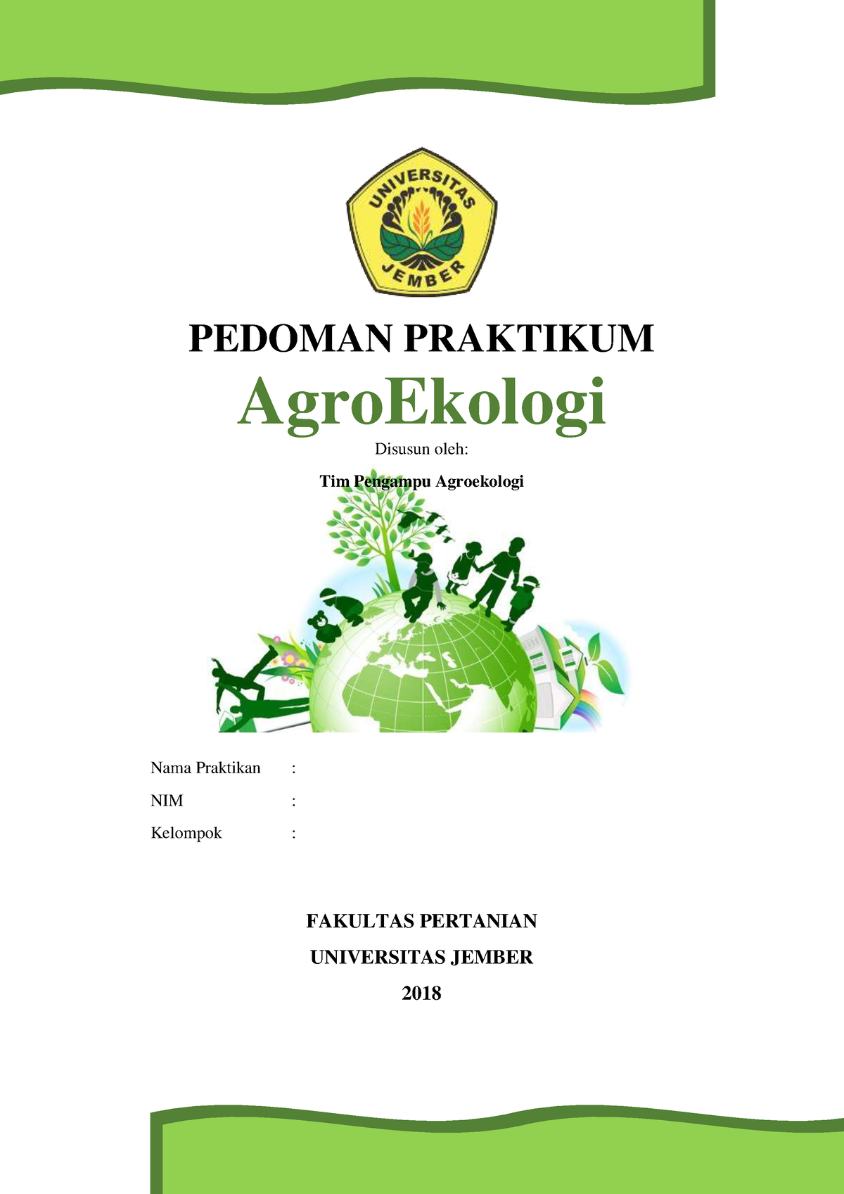 Modul Praktikum Agroekologi 2018 - PEDOMAN PRAKTIKUM AgroEkologi ...