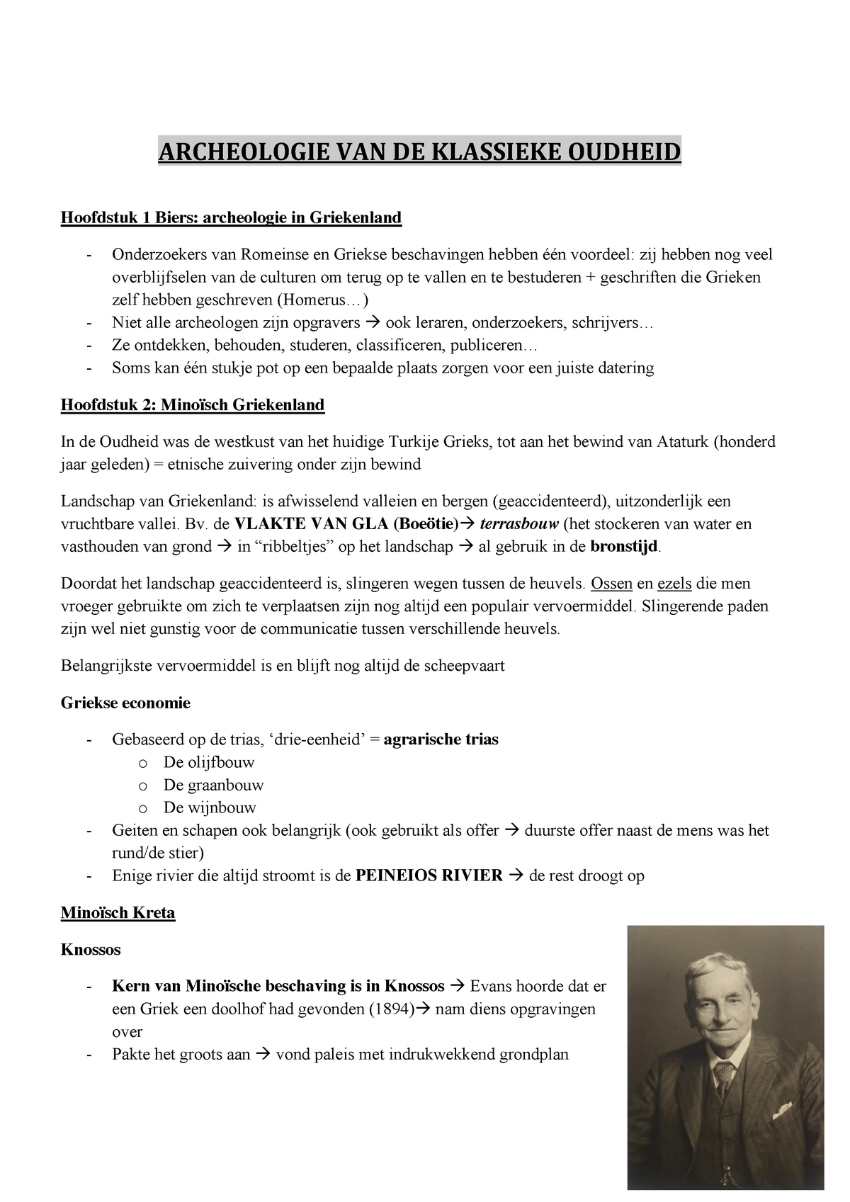 Samenvatting - college week 1-12 - Samenvatting - Warning TT undefined function 22 ARCHEOLOGIE